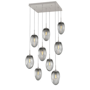 Hammerton Studio - CHB0063-09-BS-S-C01-E2 - Nine Light Pendant - Meteo - Beige Silver