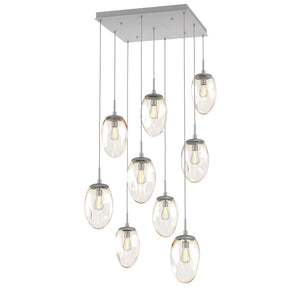 Hammerton Studio - CHB0063-09-CS-A-C01-E2 - Nine Light Pendant - Meteo - Classic Silver