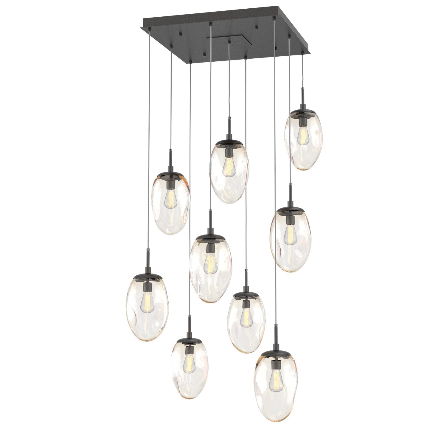 Hammerton Studio - CHB0063-09-GP-A-C01-E2 - Nine Light Pendant - Meteo - Graphite