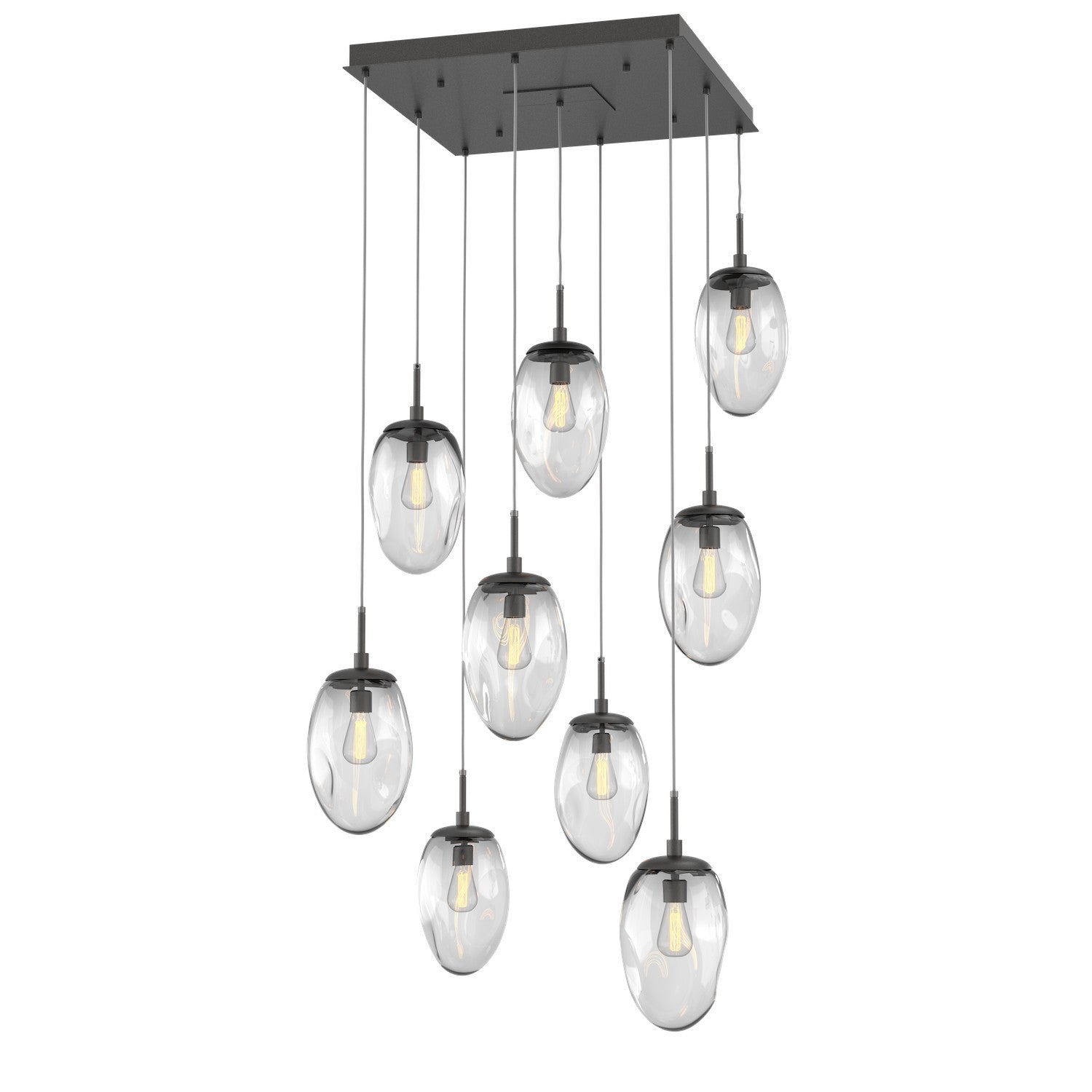 Hammerton Studio - CHB0063-09-GP-C-C01-E2 - Nine Light Pendant - Meteo - Graphite