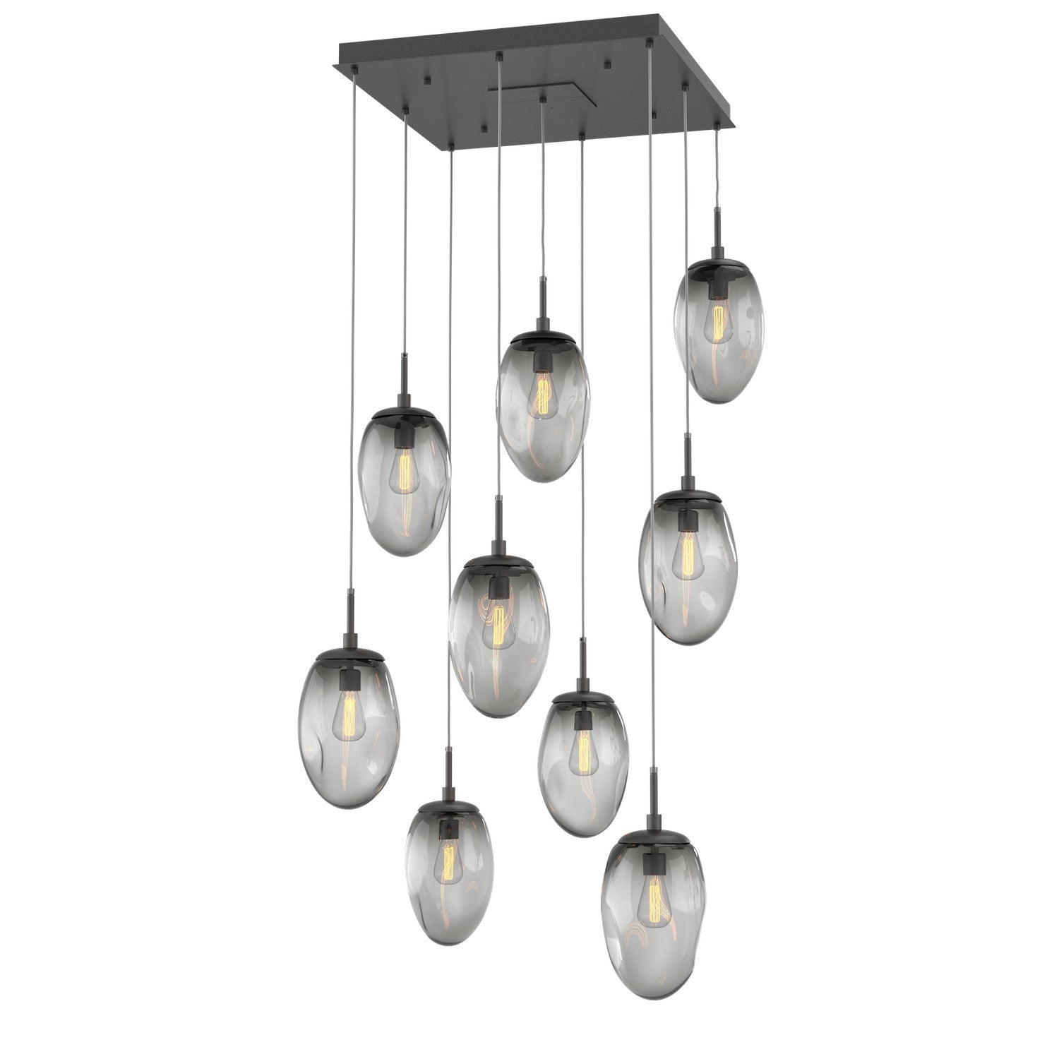 Hammerton Studio - CHB0063-09-GP-S-C01-E2 - Nine Light Pendant - Meteo - Graphite