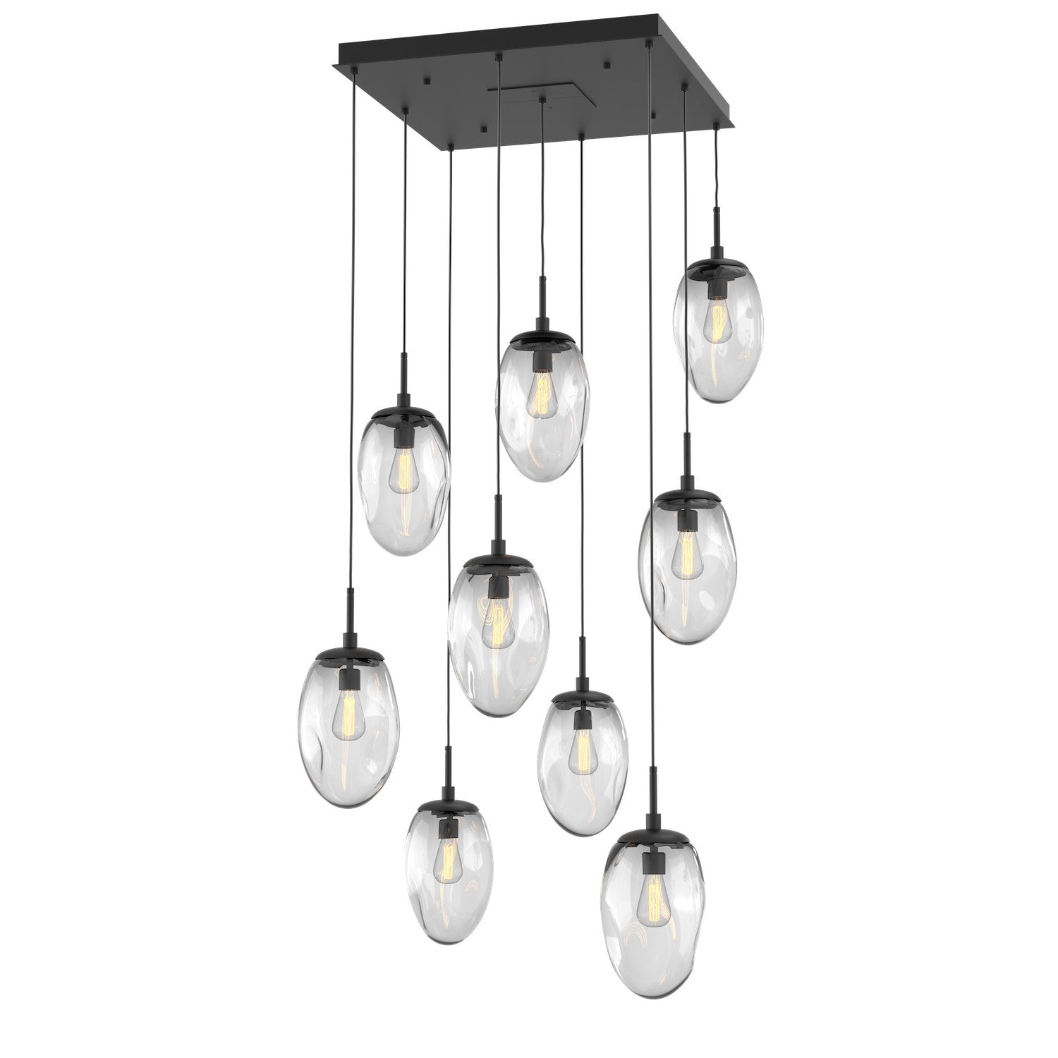 Hammerton Studio - CHB0063-09-MB-C-C01-E2 - Nine Light Pendant - Meteo - Matte Black