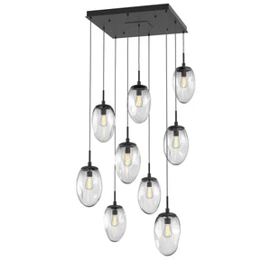 Hammerton Studio - CHB0063-09-MB-C-C01-E2 - Nine Light Pendant - Meteo - Matte Black