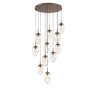 Hammerton Studio - CHB0063-11-BB-A-C01-E2 - 11 Light Pendant - Meteo - Burnished Bronze