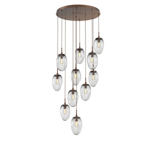 Hammerton Studio - CHB0063-11-BB-C-C01-E2 - 11 Light Pendant - Meteo - Burnished Bronze