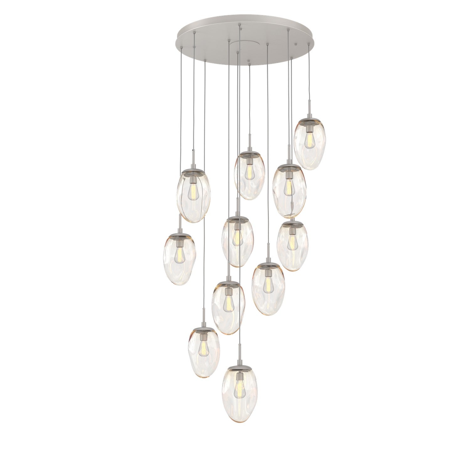 Hammerton Studio - CHB0063-11-BS-A-C01-E2 - 11 Light Pendant - Meteo - Beige Silver