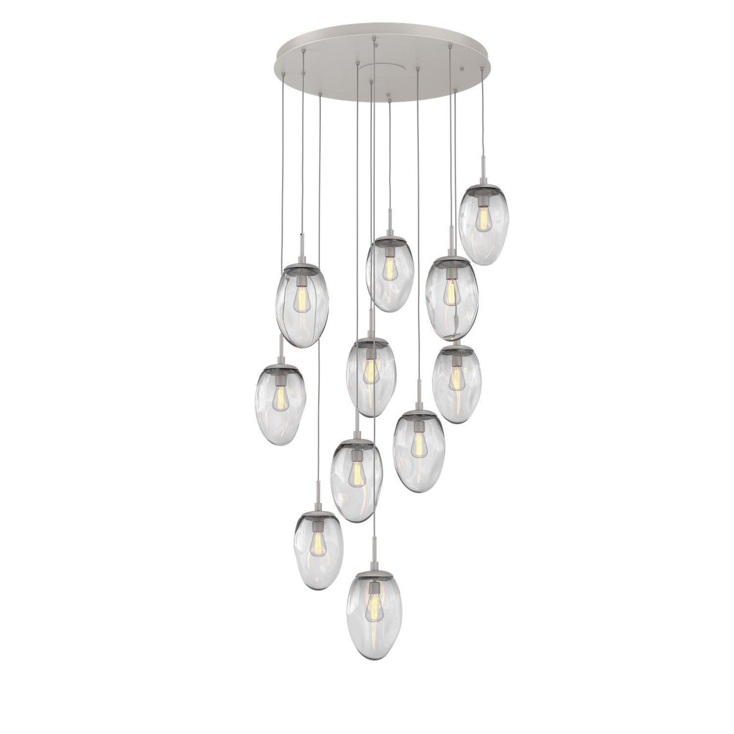 Hammerton Studio - CHB0063-11-BS-C-C01-E2 - 11 Light Pendant - Meteo - Beige Silver