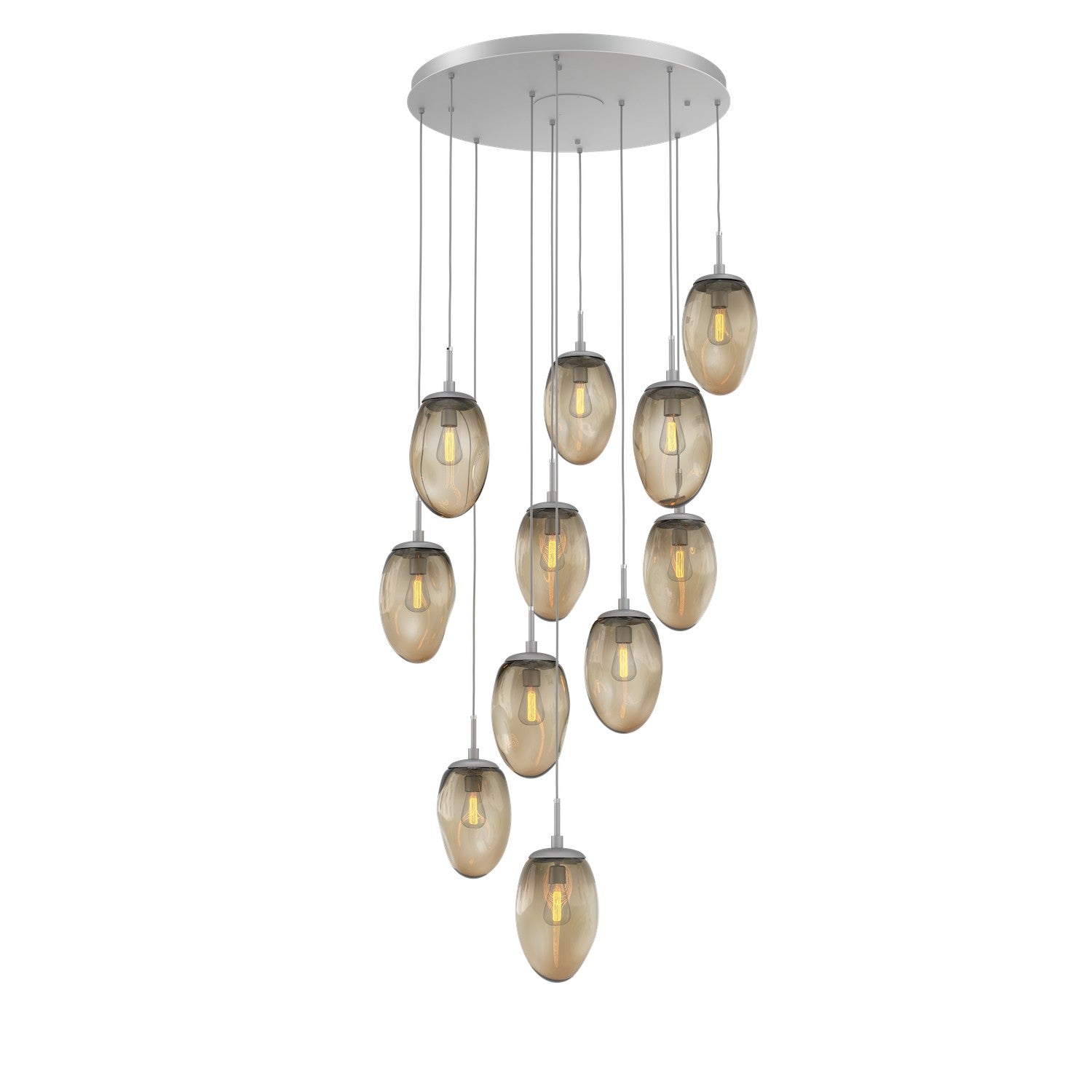 Hammerton Studio - CHB0063-11-CS-B-C01-E2 - 11 Light Pendant - Meteo - Classic Silver