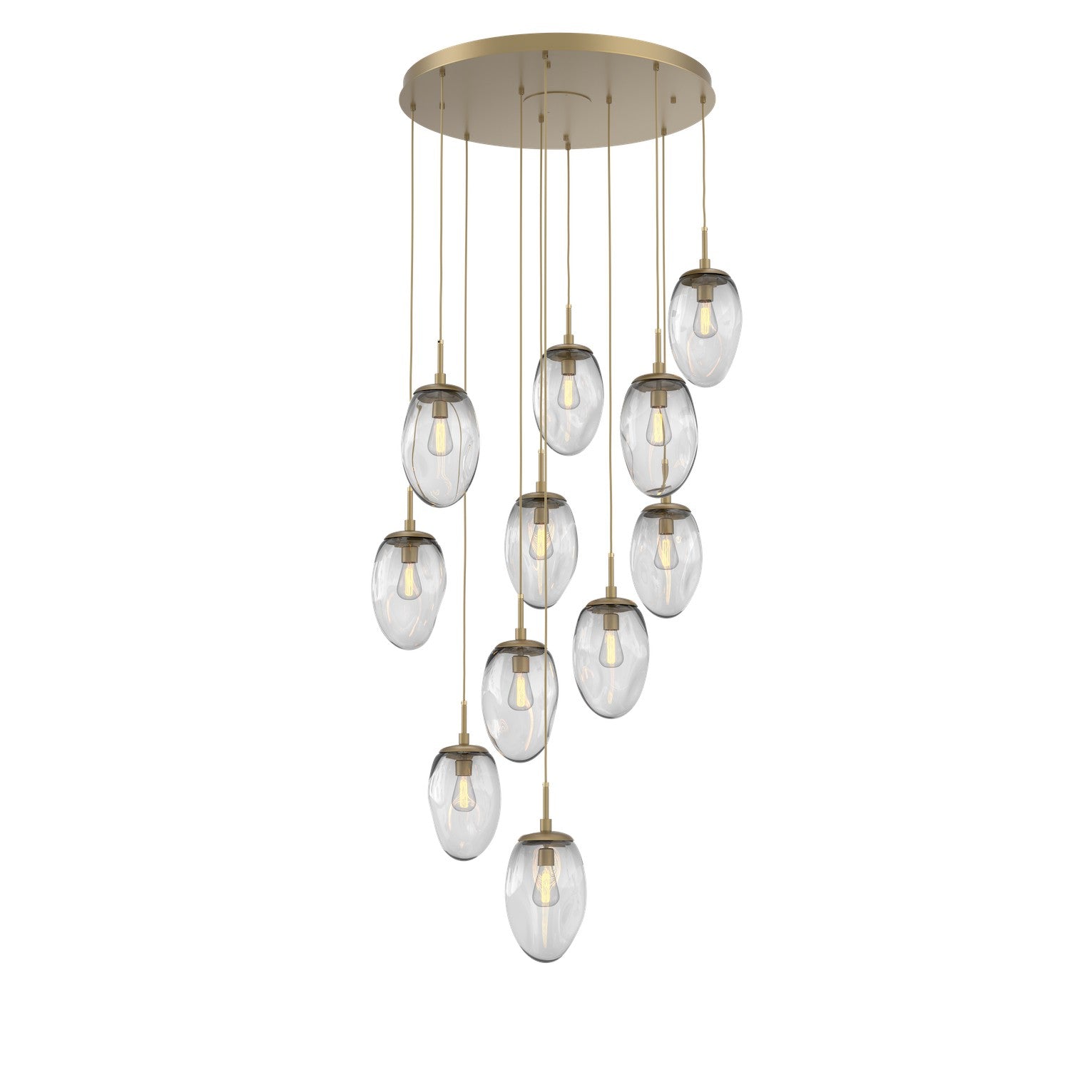 Hammerton Studio - CHB0063-11-GB-C-C01-E2 - 11 Light Pendant - Meteo - Gilded Brass