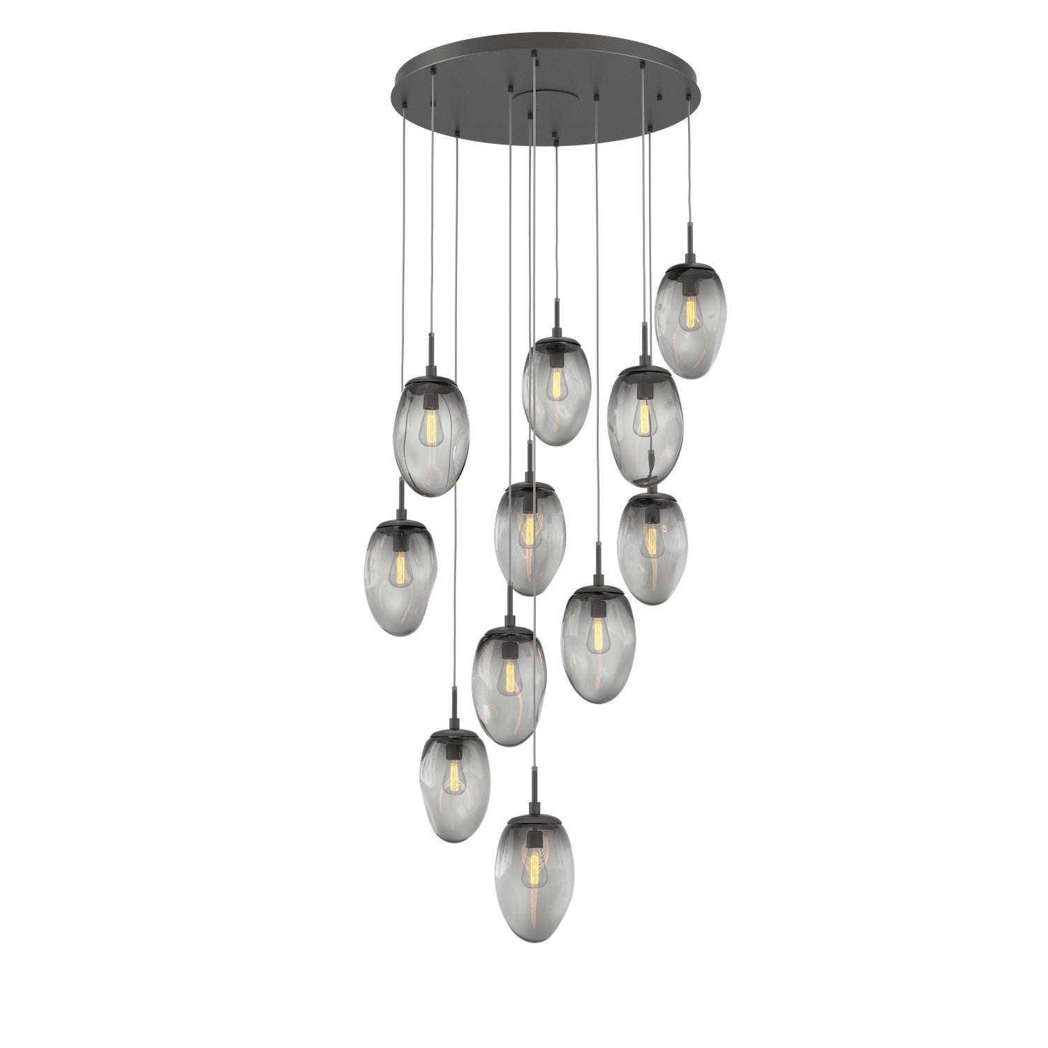 Hammerton Studio - CHB0063-11-GP-S-C01-E2 - 11 Light Pendant - Meteo - Graphite