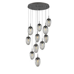 Hammerton Studio - CHB0063-11-GP-S-C01-E2 - 11 Light Pendant - Meteo - Graphite