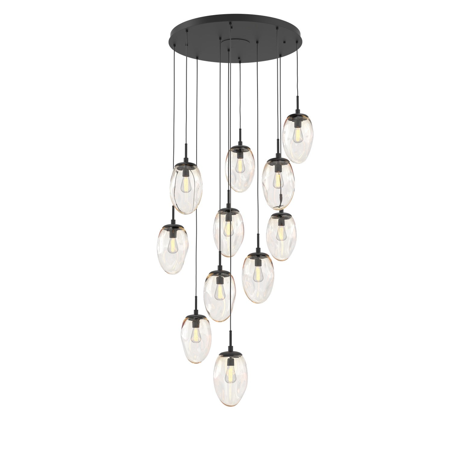 Hammerton Studio - CHB0063-11-MB-A-C01-E2 - 11 Light Pendant - Meteo - Matte Black