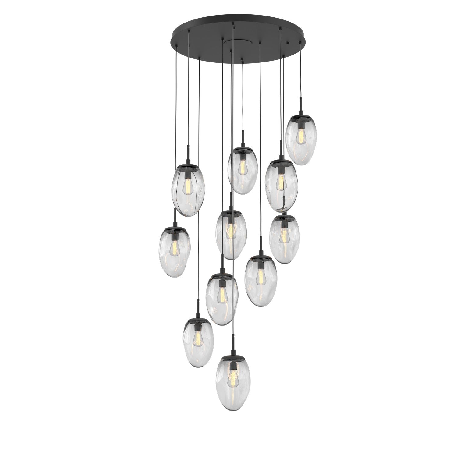 Hammerton Studio - CHB0063-11-MB-C-C01-E2 - 11 Light Pendant - Meteo - Matte Black