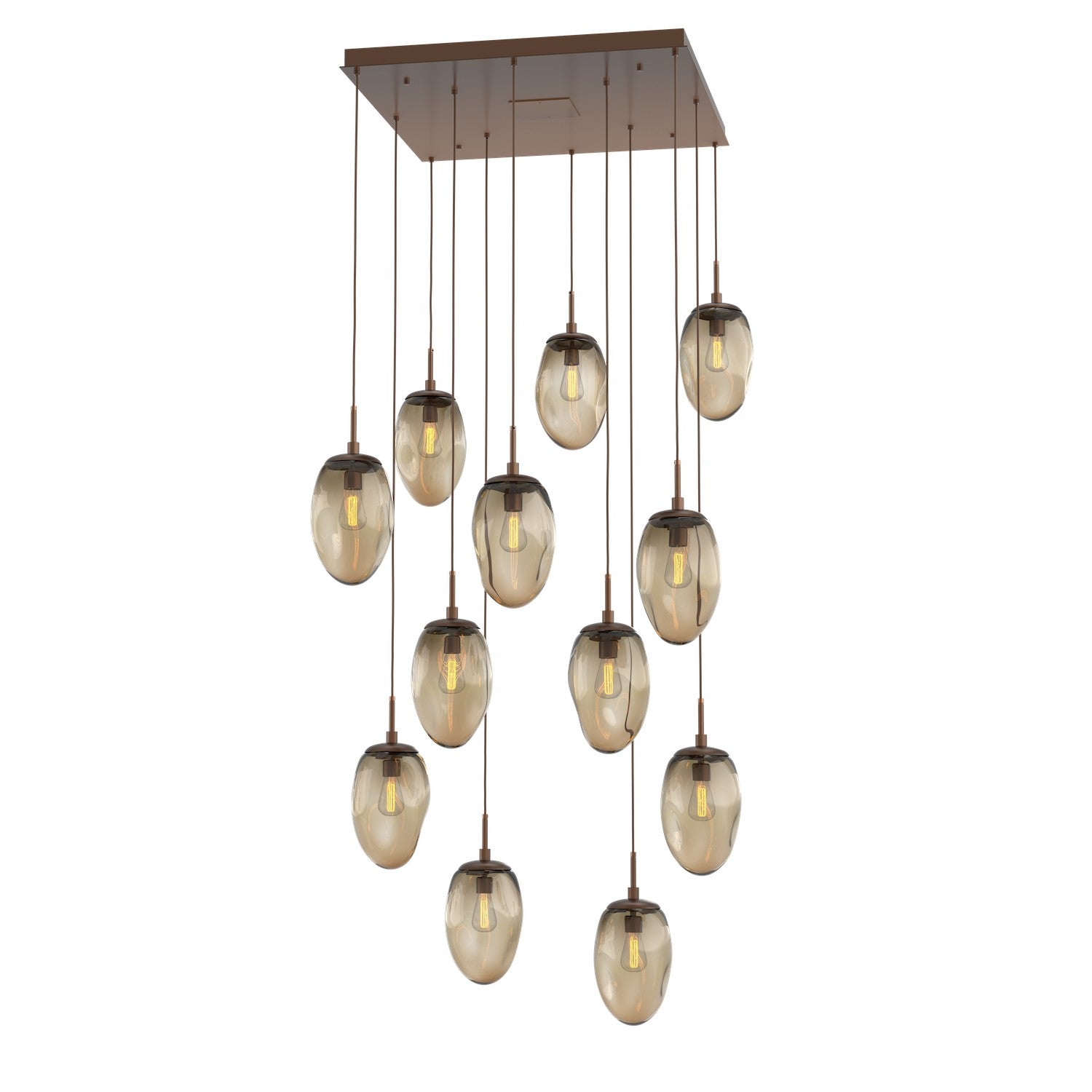 Hammerton Studio - CHB0063-12-BB-B-C01-E2 - 12 Light Pendant - Meteo - Burnished Bronze