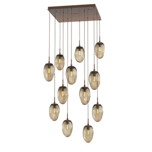 Hammerton Studio - CHB0063-12-BB-B-C01-E2 - 12 Light Pendant - Meteo - Burnished Bronze