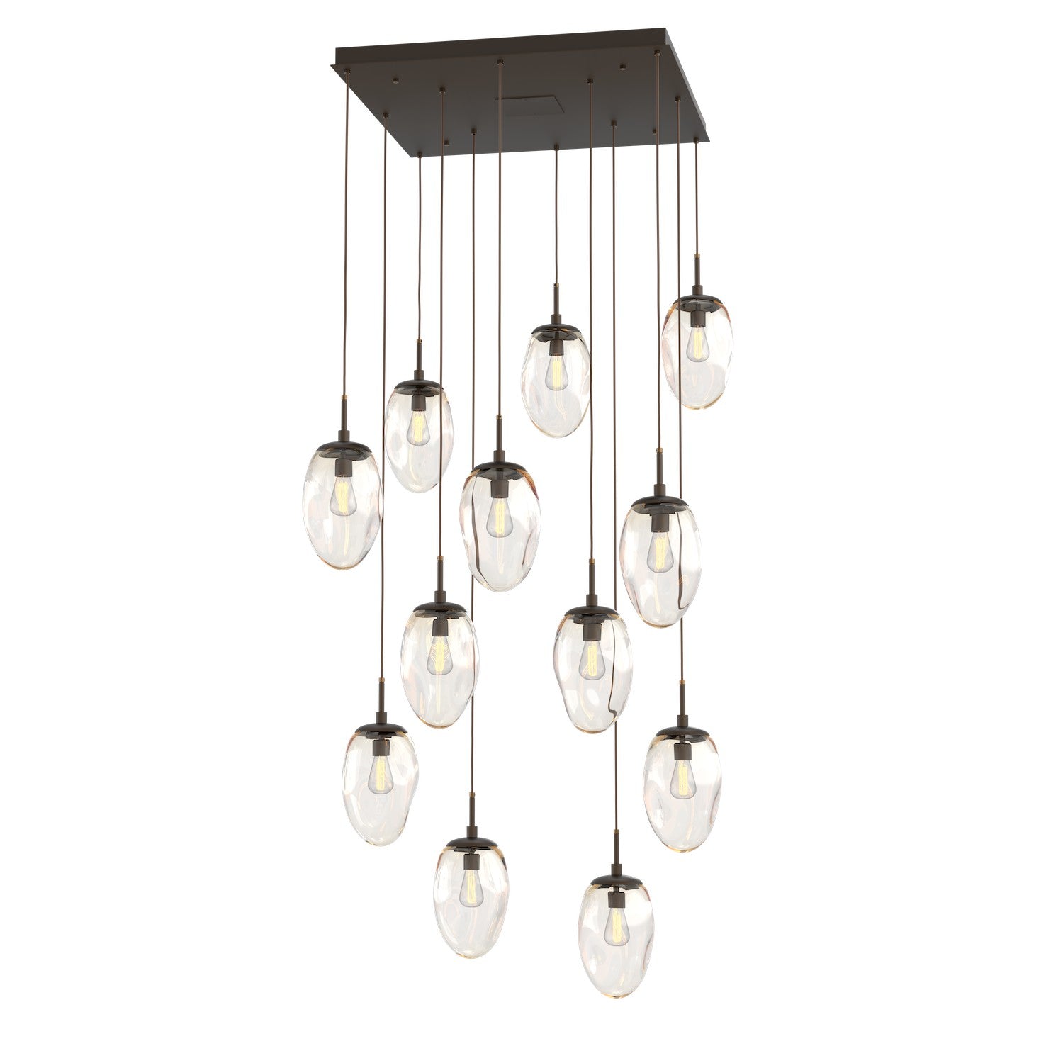 Hammerton Studio - CHB0063-12-FB-A-C01-E2 - 12 Light Pendant - Meteo - Flat Bronze