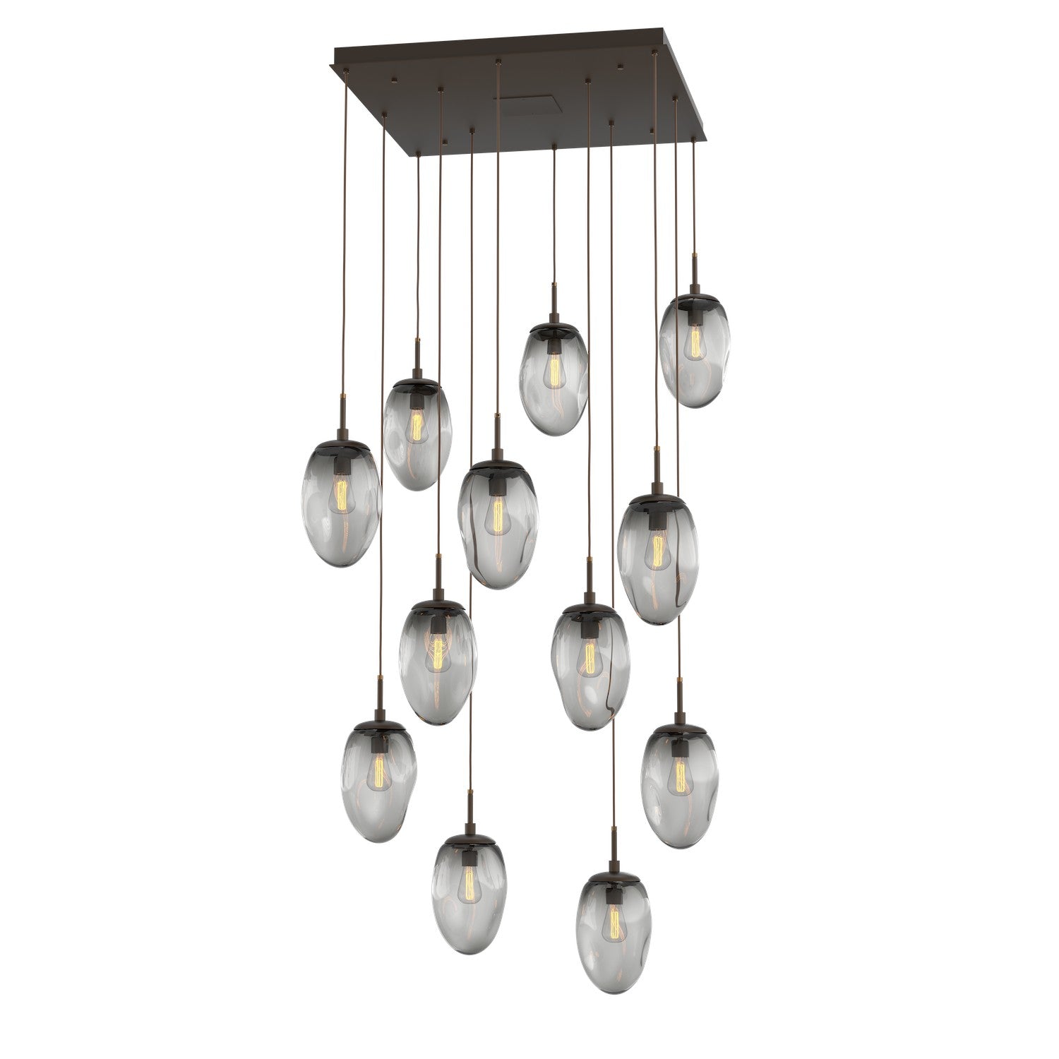 Hammerton Studio - CHB0063-12-FB-S-C01-E2 - 12 Light Pendant - Meteo - Flat Bronze