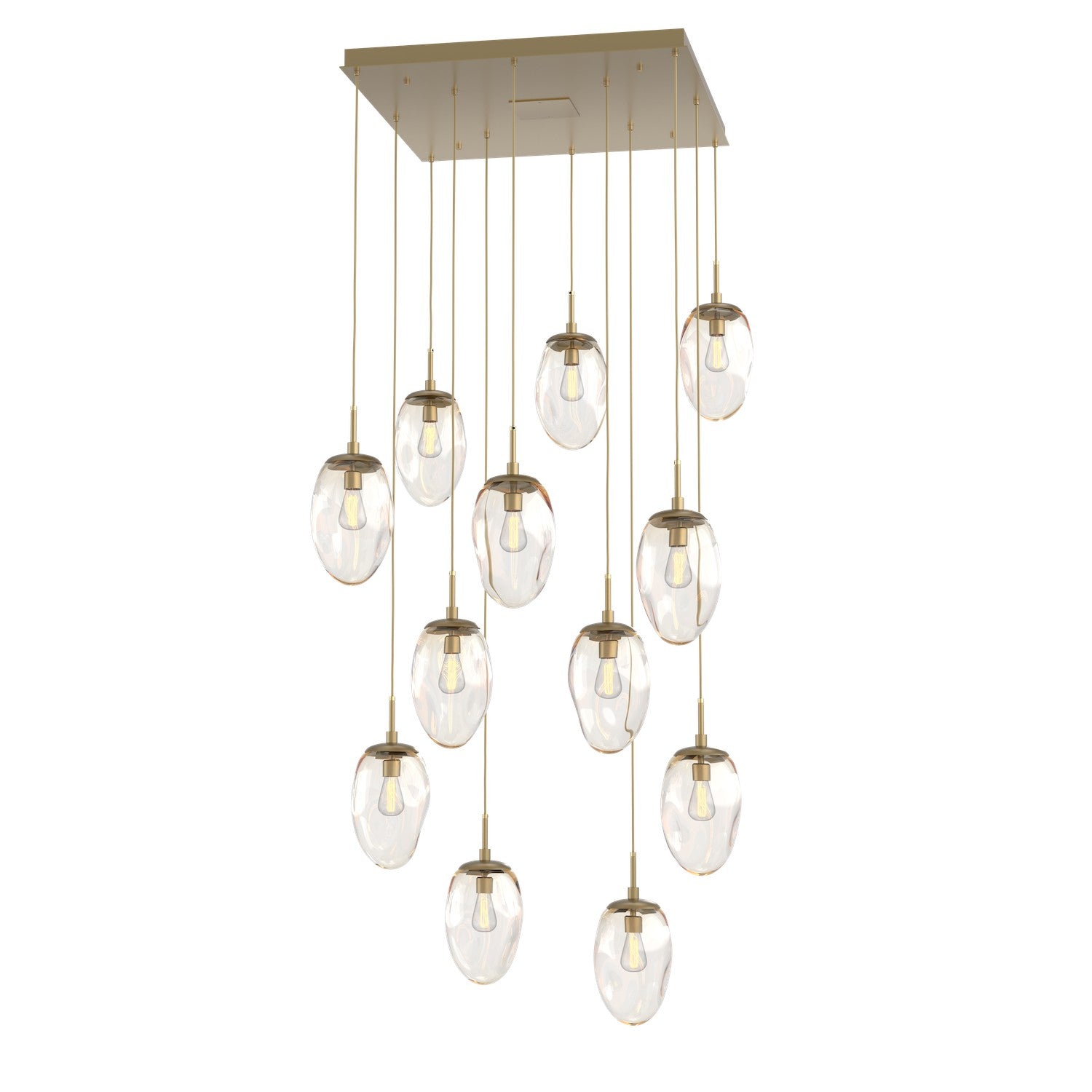 Hammerton Studio - CHB0063-12-GB-A-C01-E2 - 12 Light Pendant - Meteo - Gilded Brass