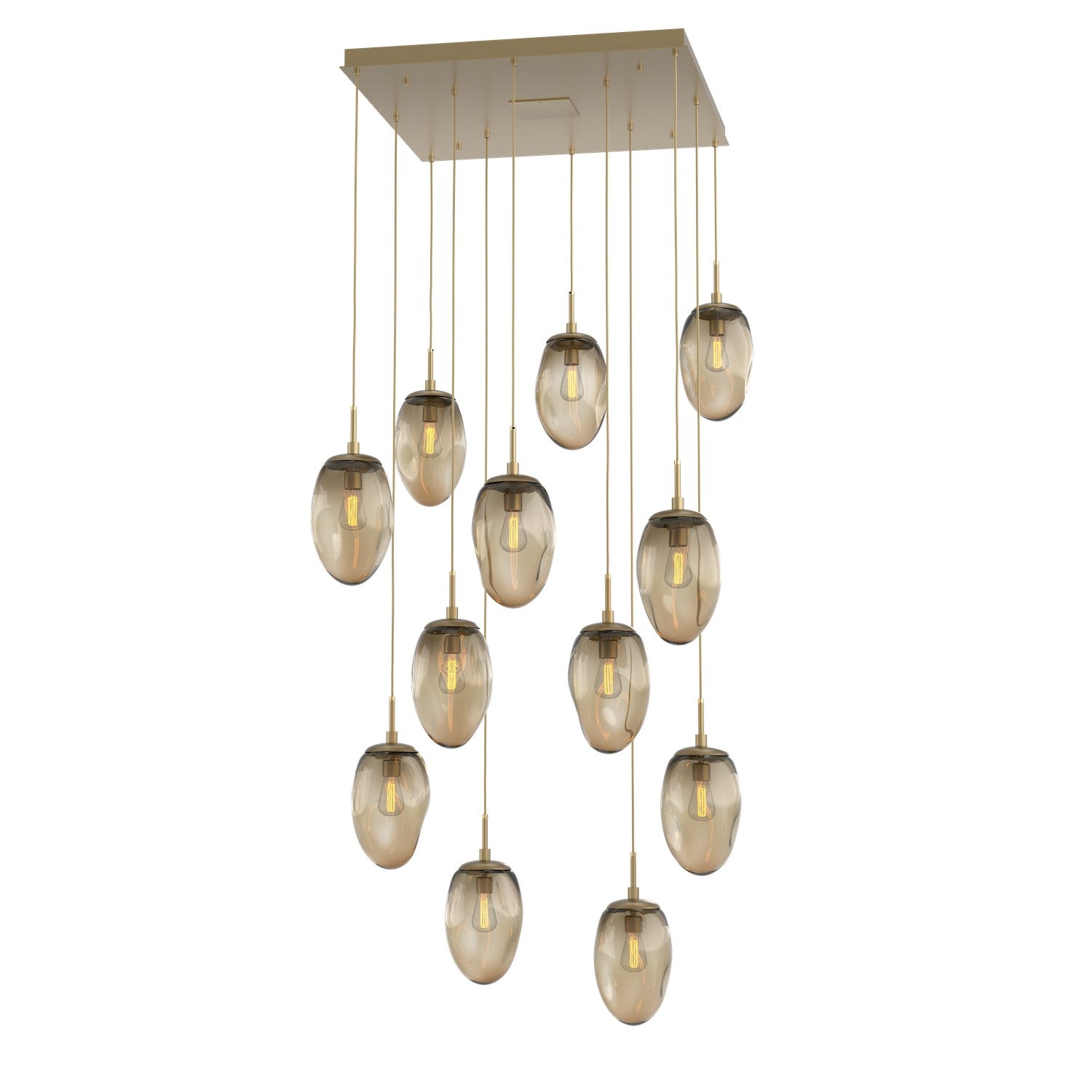 Hammerton Studio - CHB0063-12-GB-B-C01-E2 - 12 Light Pendant - Meteo - Gilded Brass