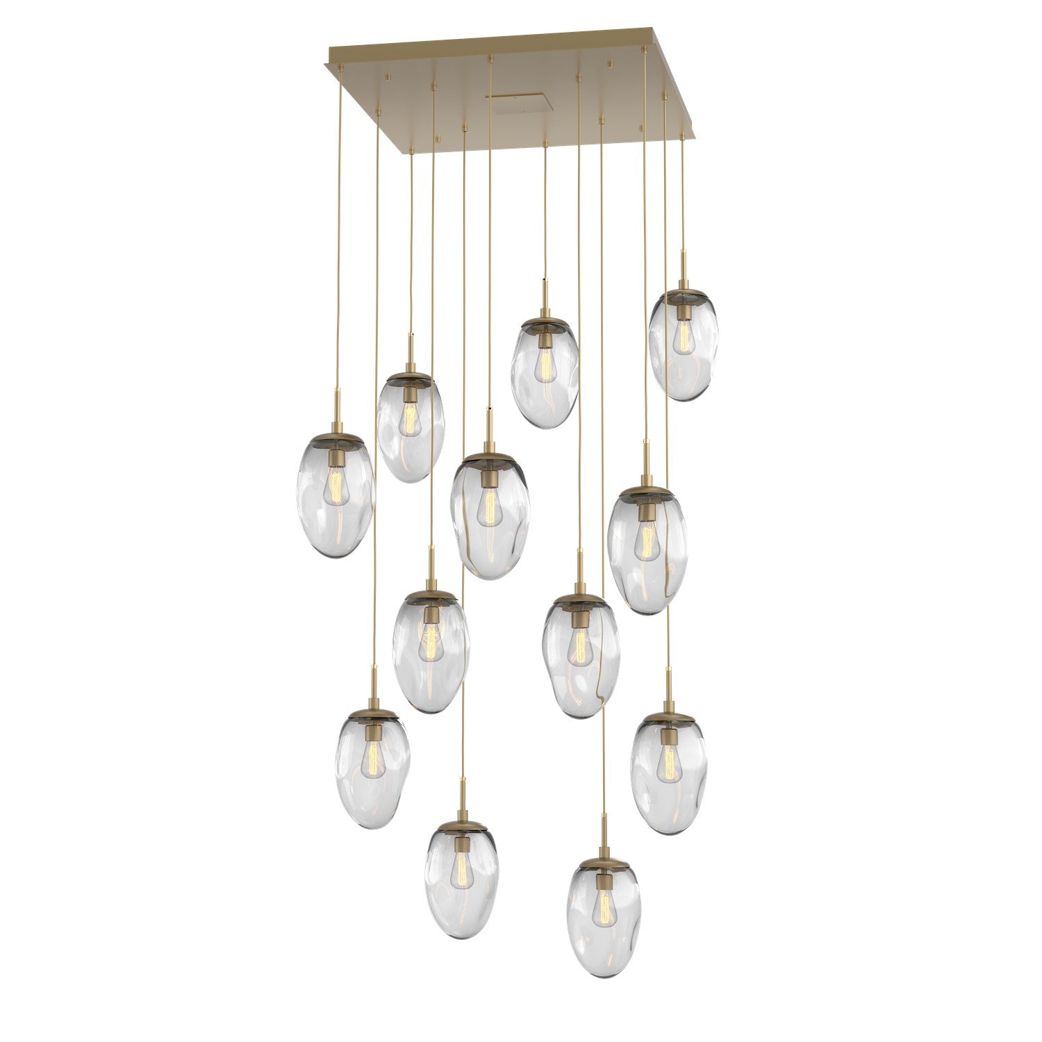 Hammerton Studio - CHB0063-12-GB-C-C01-E2 - 12 Light Pendant - Meteo - Gilded Brass