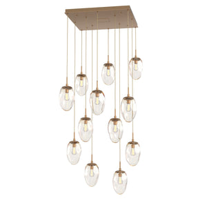 Hammerton Studio - CHB0063-12-NB-A-C01-E2 - 12 Light Pendant - Meteo - Novel Brass