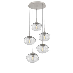 Hammerton Studio - CHB0064-05-BS-C-C01-E2 - Five Light Pendant - Nebula - Beige Silver