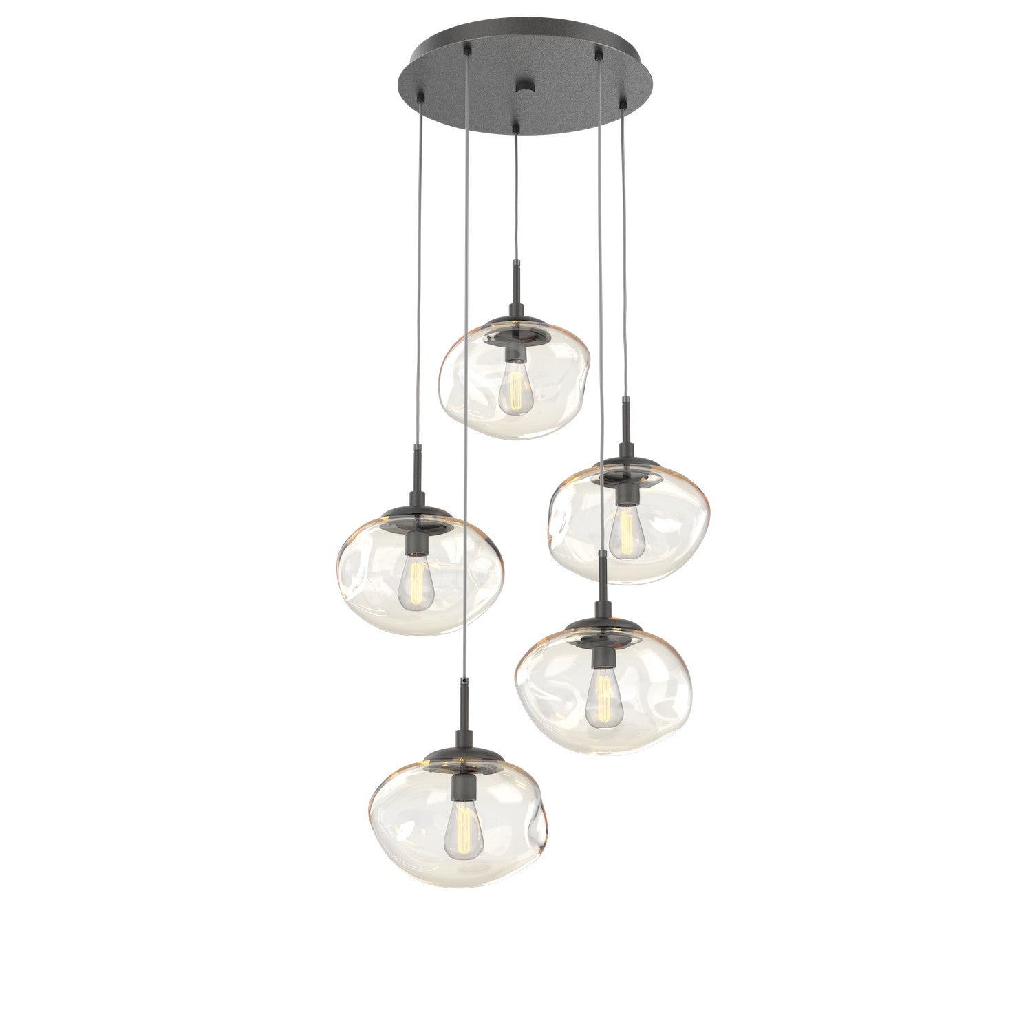 Hammerton Studio - CHB0064-05-GP-A-C01-E2 - Five Light Pendant - Nebula - Graphite