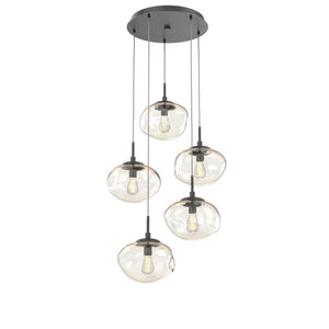 Hammerton Studio - CHB0064-05-GP-A-C01-E2 - Five Light Pendant - Nebula - Graphite