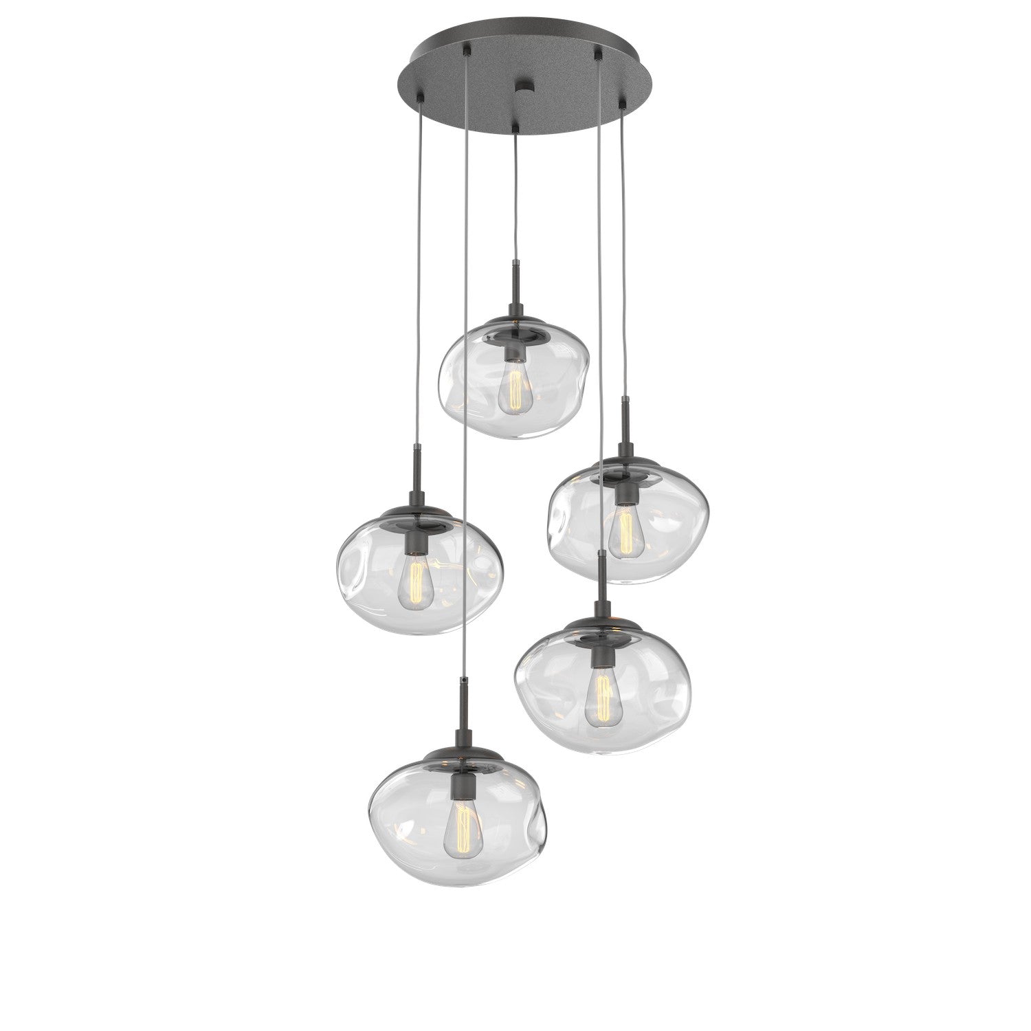 Hammerton Studio - CHB0064-05-GP-C-C01-E2 - Five Light Pendant - Nebula - Graphite