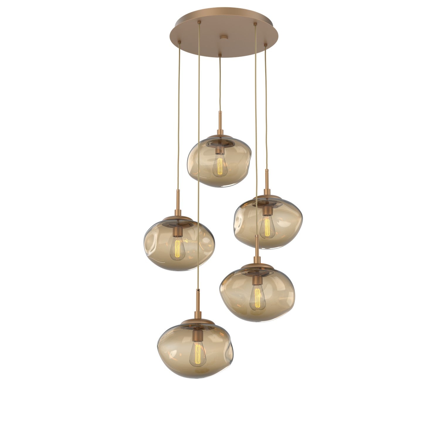 Hammerton Studio - CHB0064-05-NB-B-C01-E2 - Five Light Pendant - Nebula - Novel Brass