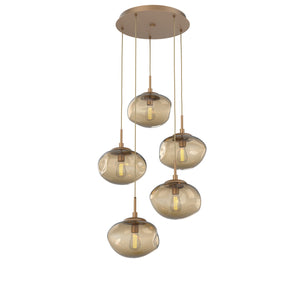 Hammerton Studio - CHB0064-05-NB-B-C01-E2 - Five Light Pendant - Nebula - Novel Brass