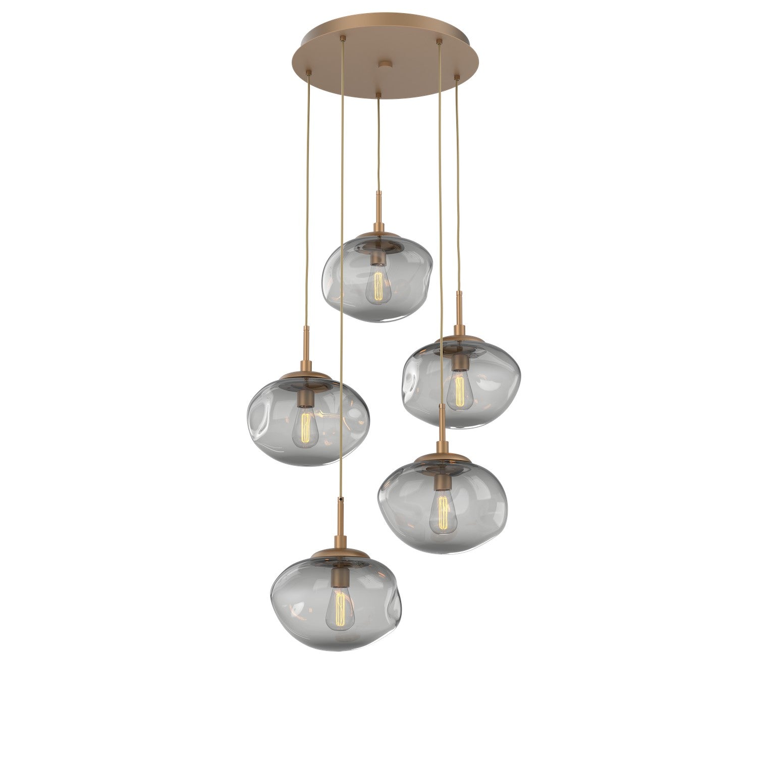 Hammerton Studio - CHB0064-05-NB-S-C01-E2 - Five Light Pendant - Nebula - Novel Brass