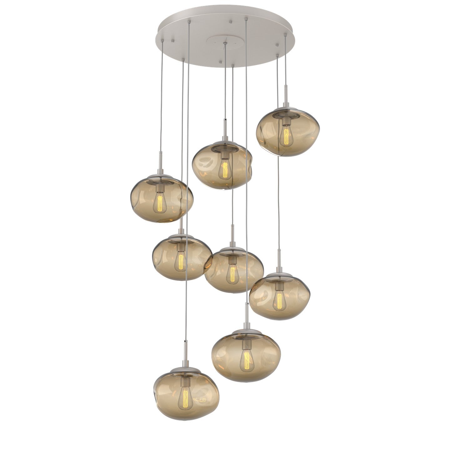 Hammerton Studio - CHB0064-08-BS-B-C01-E2 - Eight Light Pendant - Nebula - Beige Silver