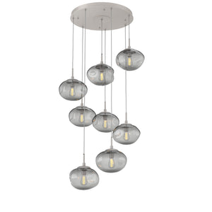 Hammerton Studio - CHB0064-08-BS-S-C01-E2 - Eight Light Pendant - Nebula - Beige Silver