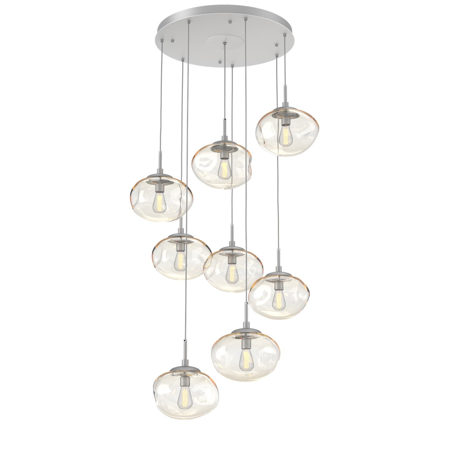 Hammerton Studio - CHB0064-08-CS-A-C01-E2 - Eight Light Pendant - Nebula - Classic Silver