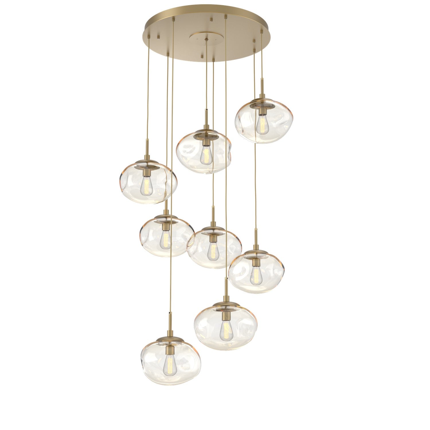 Hammerton Studio - CHB0064-08-GB-A-C01-E2 - Eight Light Pendant - Nebula - Gilded Brass