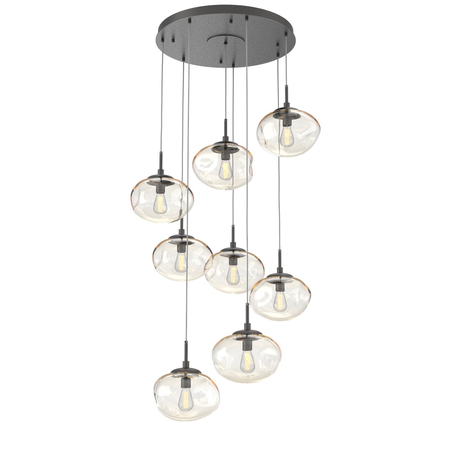 Hammerton Studio - CHB0064-08-GP-A-C01-E2 - Eight Light Pendant - Nebula - Graphite