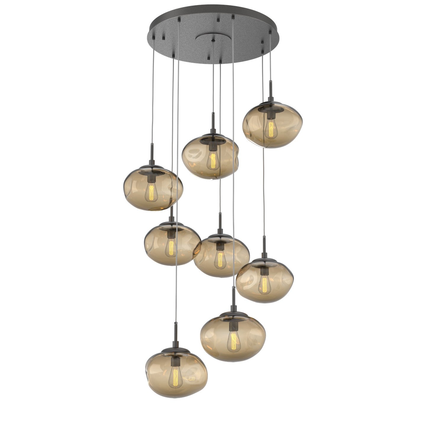 Hammerton Studio - CHB0064-08-GP-B-C01-E2 - Eight Light Pendant - Nebula - Graphite