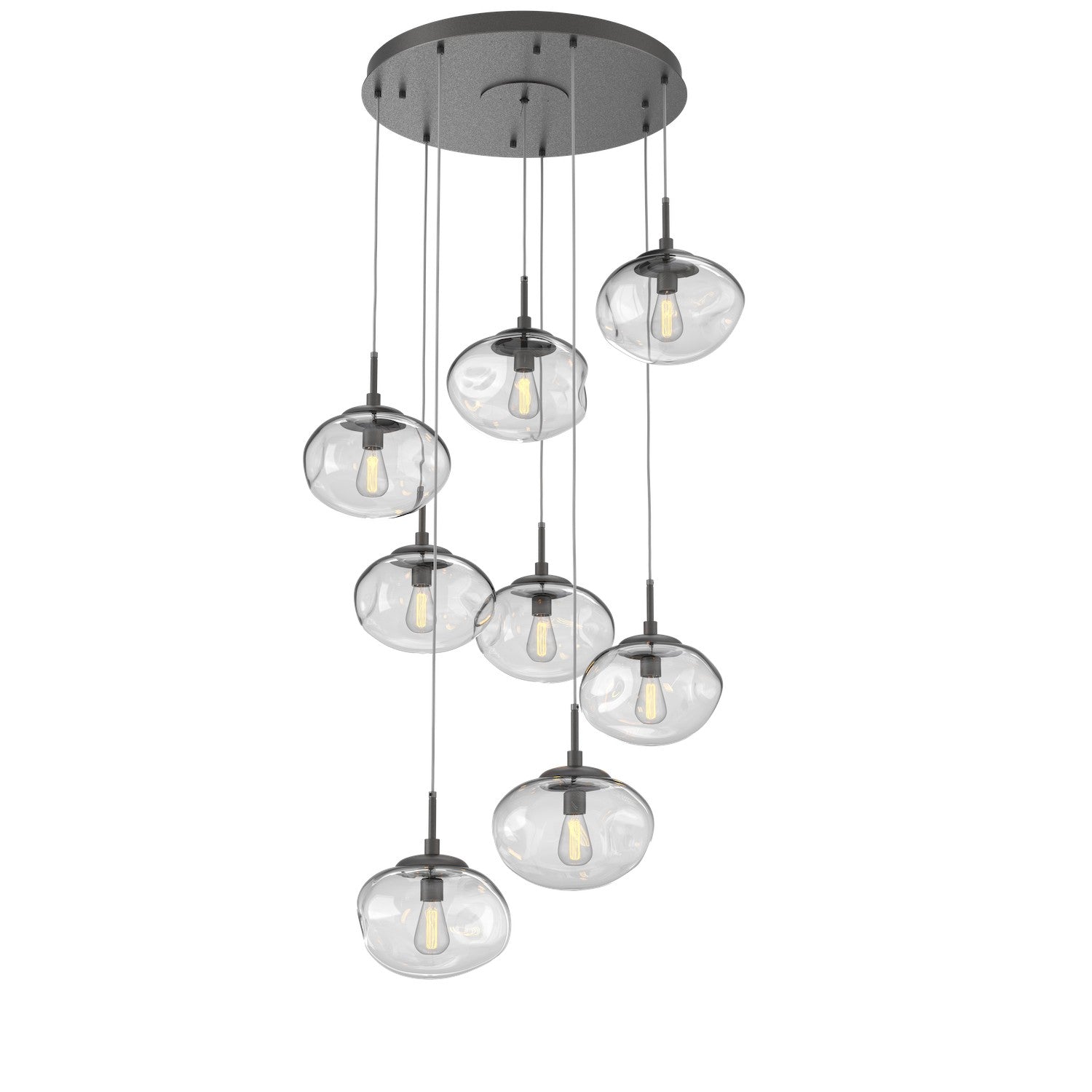 Hammerton Studio - CHB0064-08-GP-C-C01-E2 - Eight Light Pendant - Nebula - Graphite