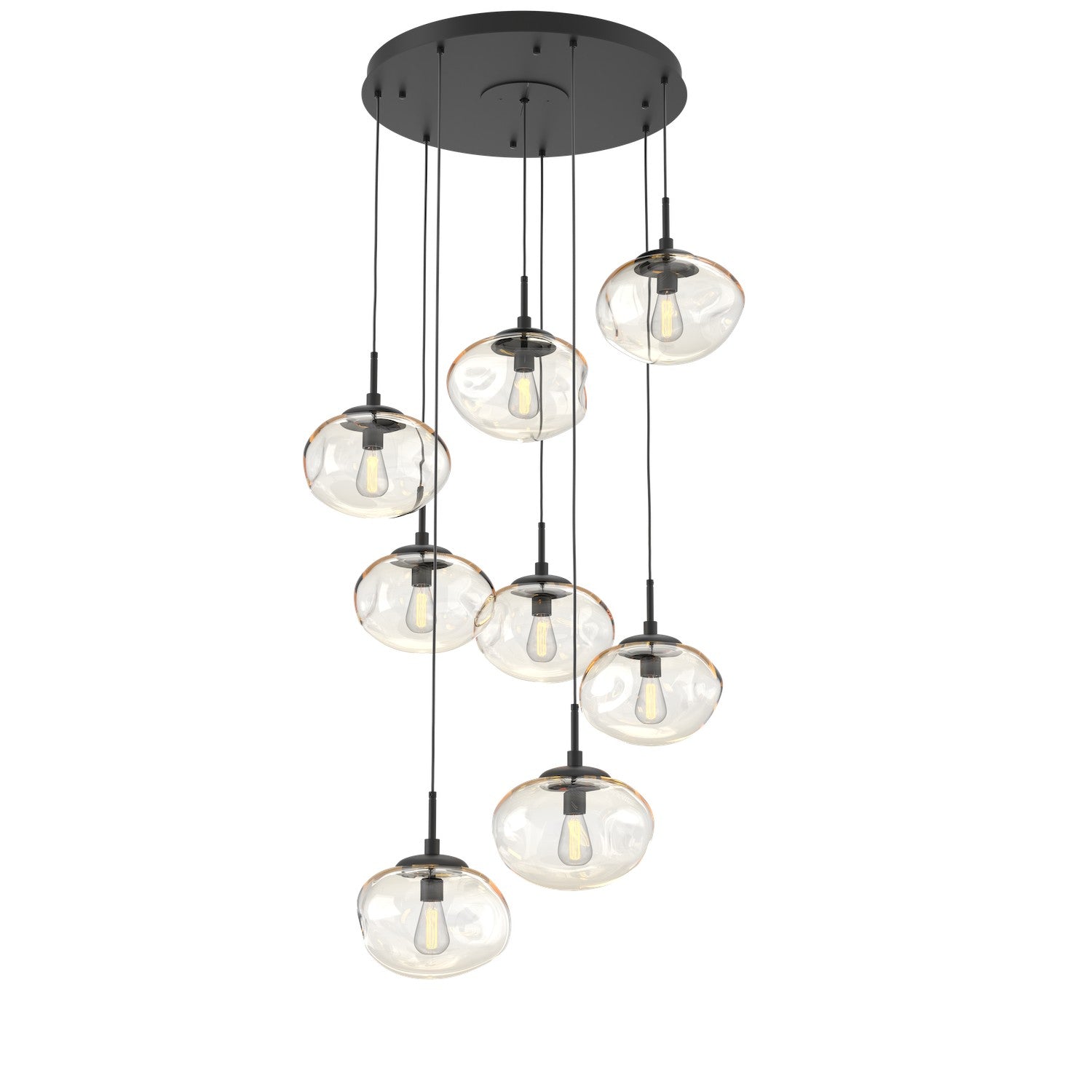 Hammerton Studio - CHB0064-08-MB-A-C01-E2 - Eight Light Pendant - Nebula - Matte Black