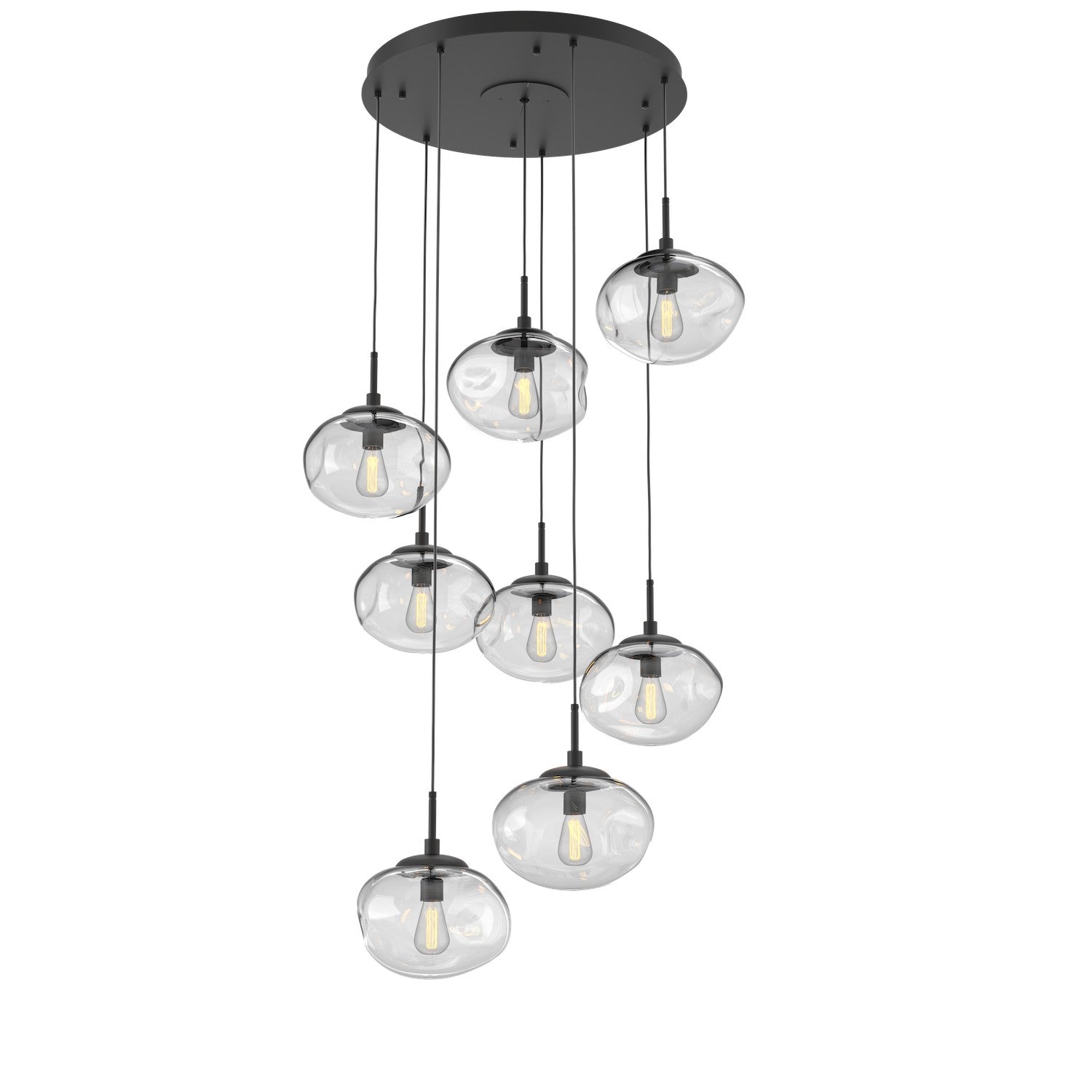 Hammerton Studio - CHB0064-08-MB-C-C01-E2 - Eight Light Pendant - Nebula - Matte Black