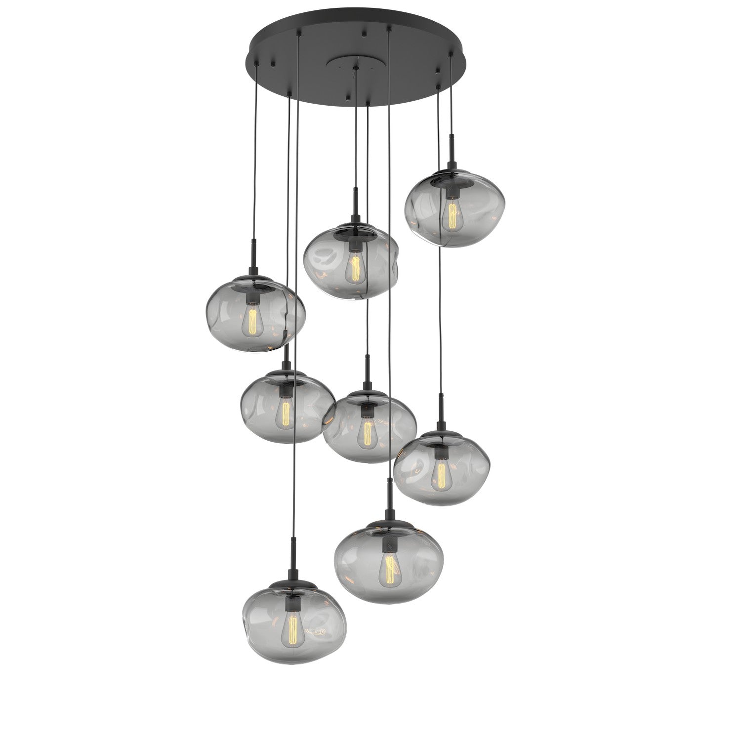 Hammerton Studio - CHB0064-08-MB-S-C01-E2 - Eight Light Pendant - Nebula - Matte Black