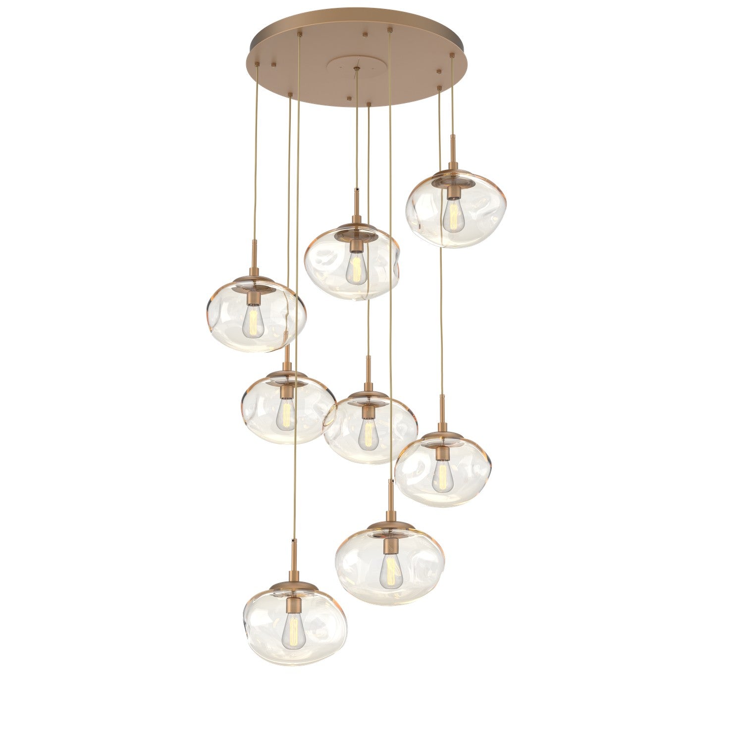 Hammerton Studio - CHB0064-08-NB-A-C01-E2 - Eight Light Pendant - Nebula - Novel Brass