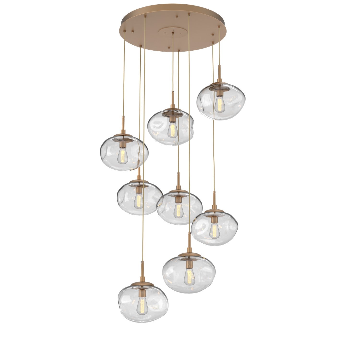 Hammerton Studio - CHB0064-08-NB-C-C01-E2 - Eight Light Pendant - Nebula - Novel Brass