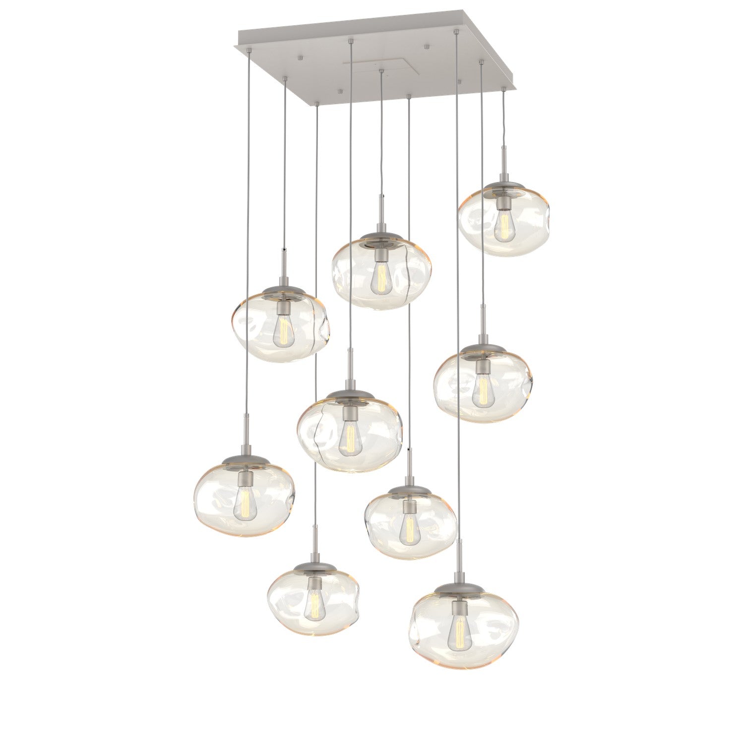 Hammerton Studio - CHB0064-09-BS-A-C01-E2 - Nine Light Pendant - Nebula - Beige Silver