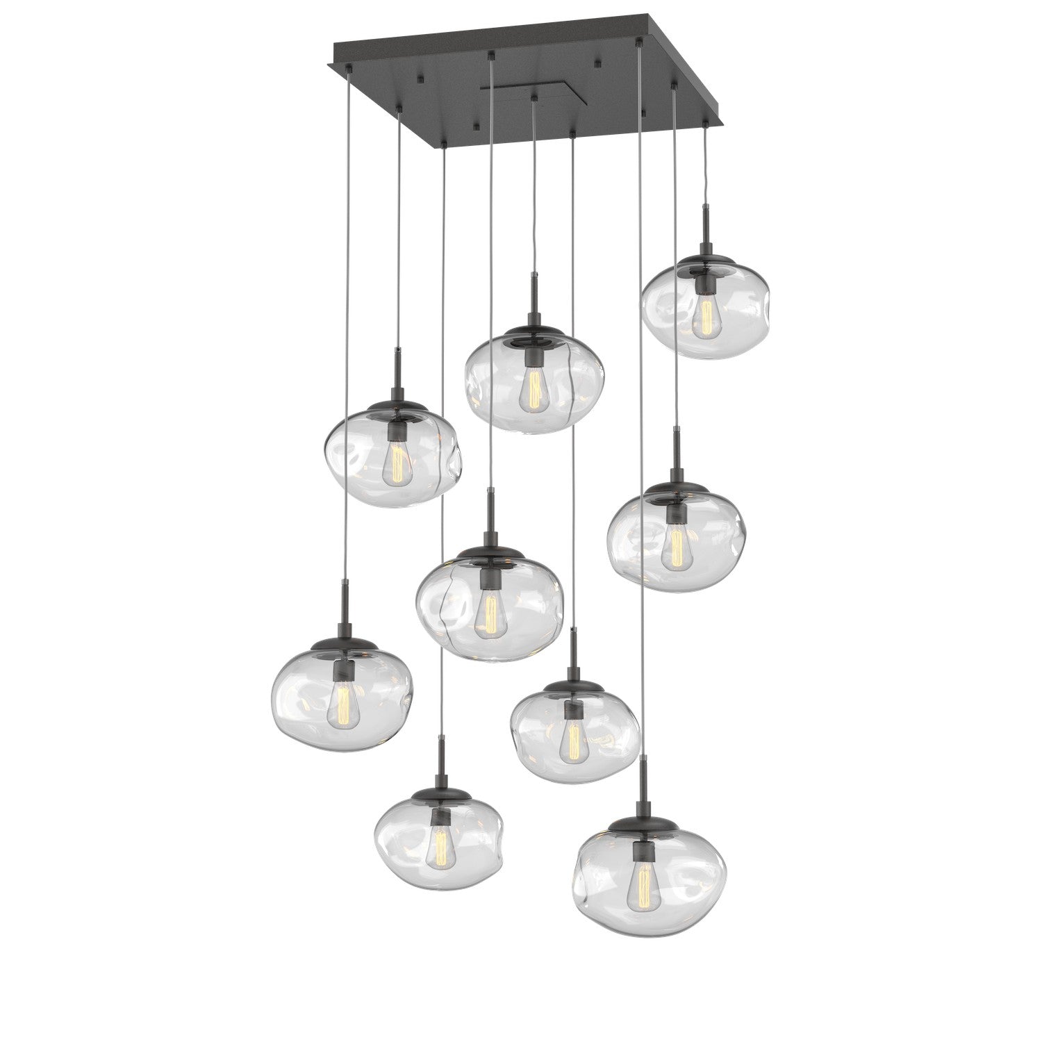 Hammerton Studio - CHB0064-09-GP-C-C01-E2 - Nine Light Pendant - Nebula - Graphite