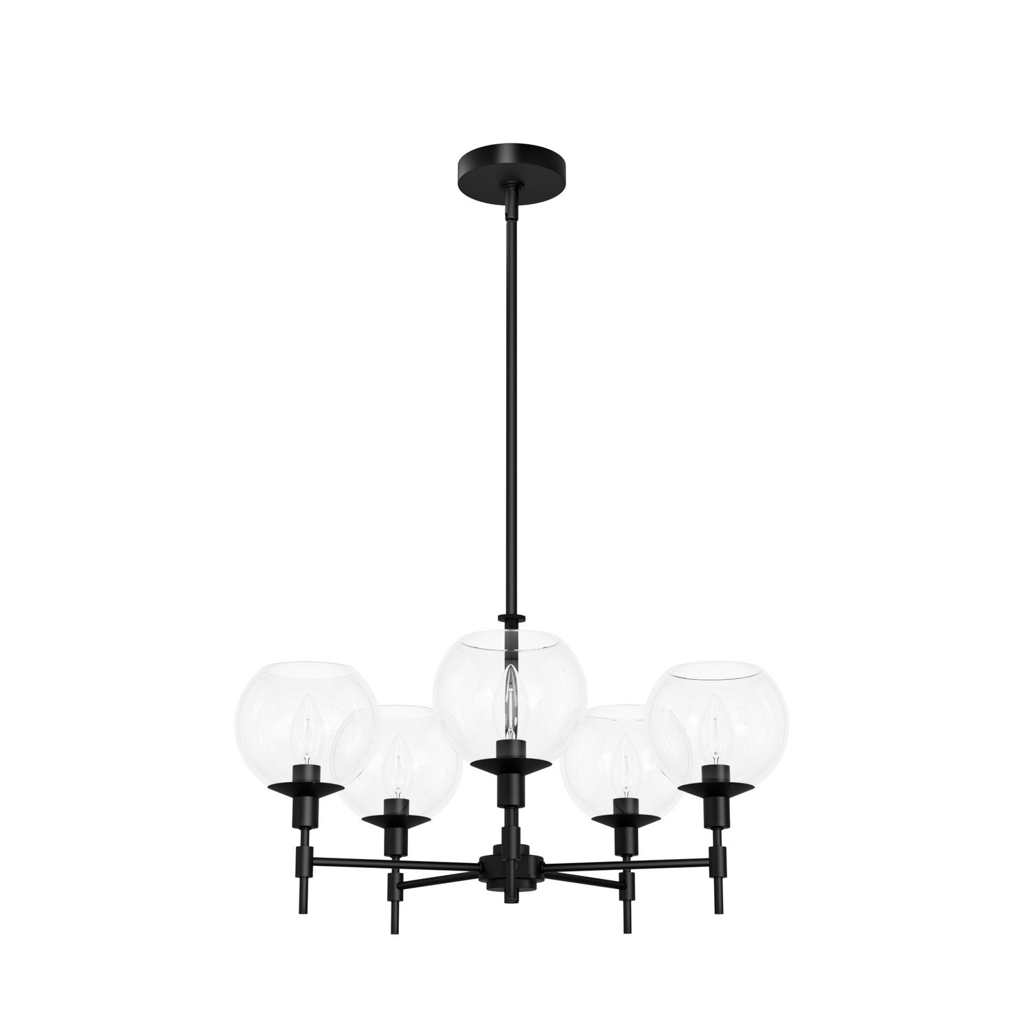 Hunter - 19510 - Five Light Chandelier - Xidane - Matte Black
