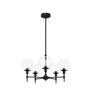 Hunter - 19510 - Five Light Chandelier - Xidane - Matte Black