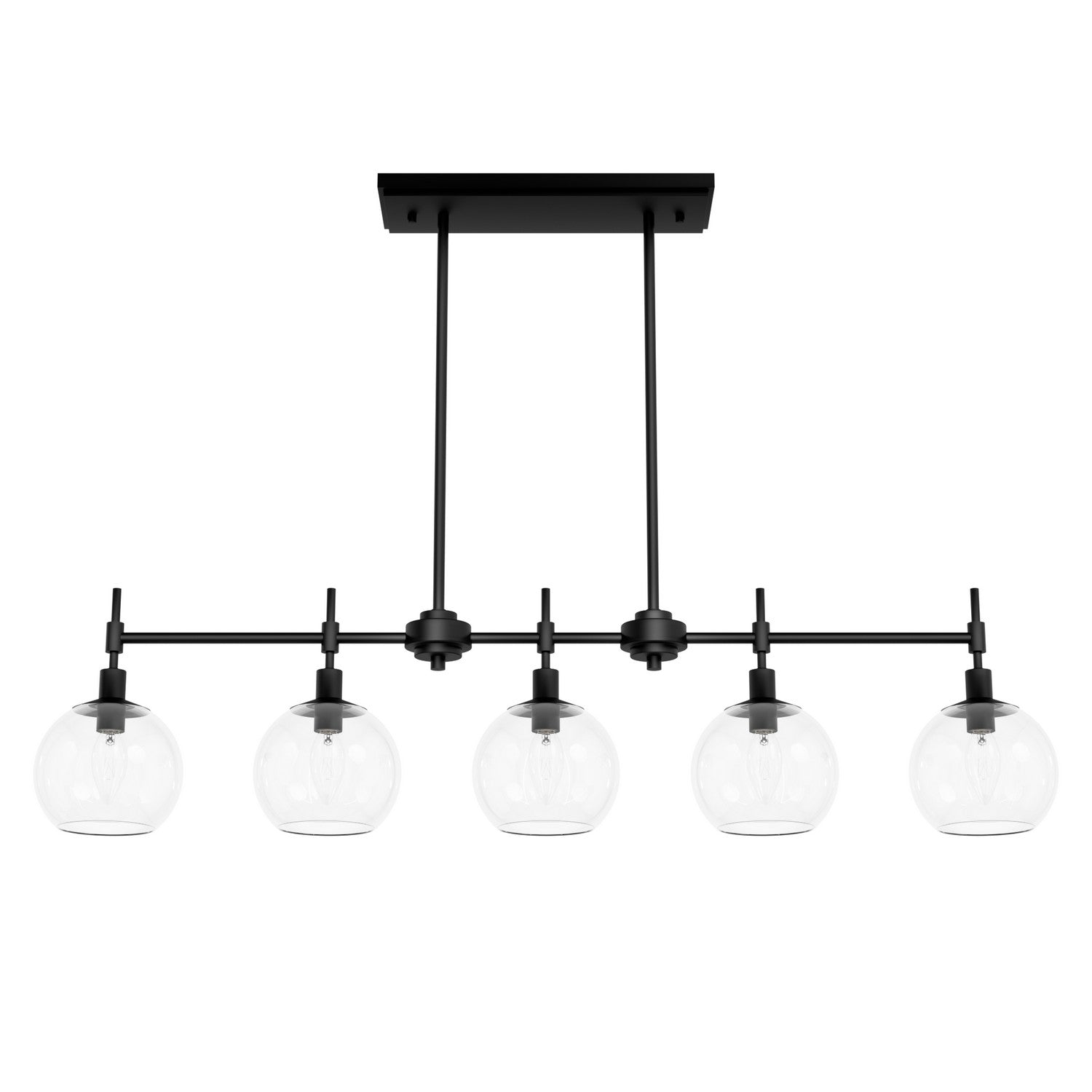 Hunter - 19511 - Five Light Chandelier - Xidane - Matte Black