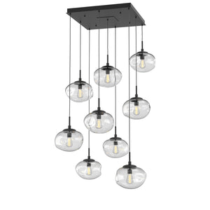 Hammerton Studio - CHB0064-09-MB-C-C01-E2 - Nine Light Pendant - Nebula - Matte Black